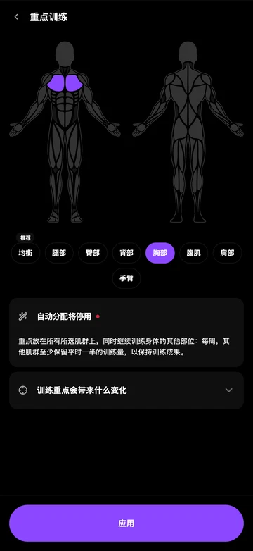 选择优先训练的肌群
