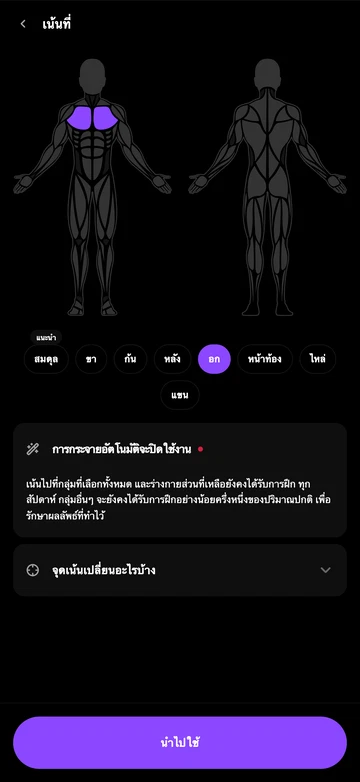 เลือกกล้ามเนื้อที่อยากเน้น
