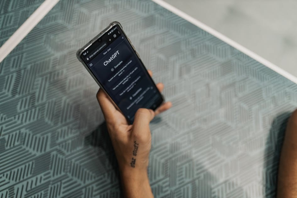 ChatGPT AI on phone
