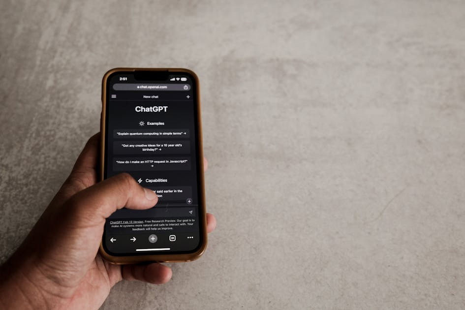 ChatGPT on phone