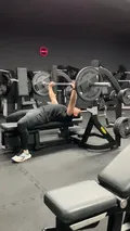 Barbell bench press demonstration for chest and triceps strength