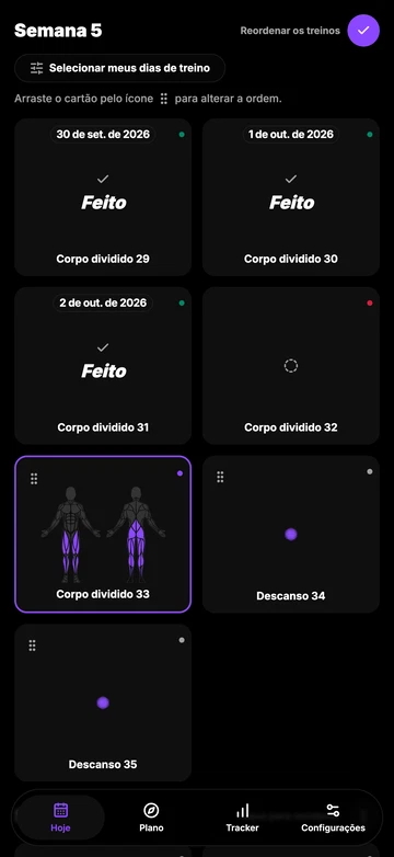 Organize sua semana no seu ritmo