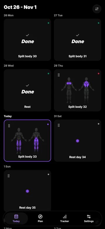 Organize your week at your own pace