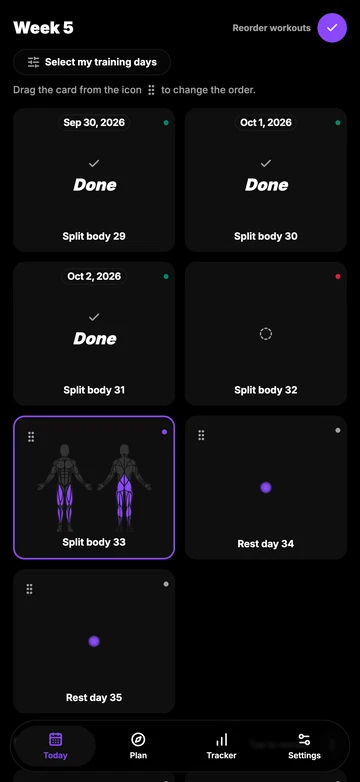 Organize your week at your own pace