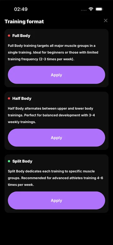 WorkoutGen app screenshot 18