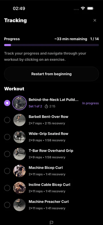 WorkoutGen app screenshot 3