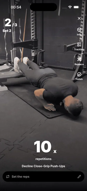 WorkoutGen workout player screen