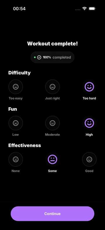 WorkoutGen workout player screen