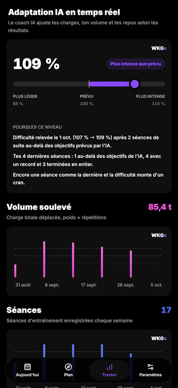 Ton programme s'adapte à toi