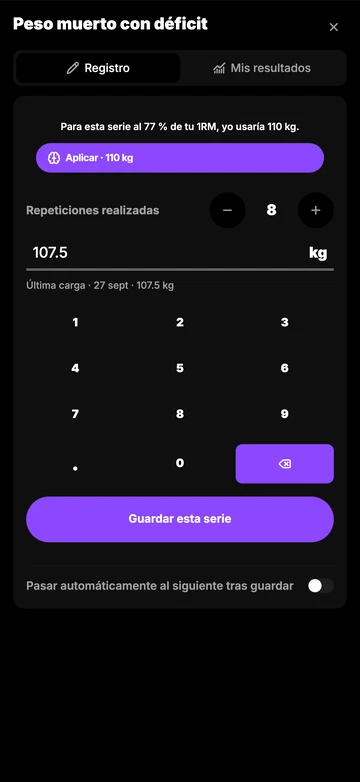 Tu Coach IA elige tus cargas