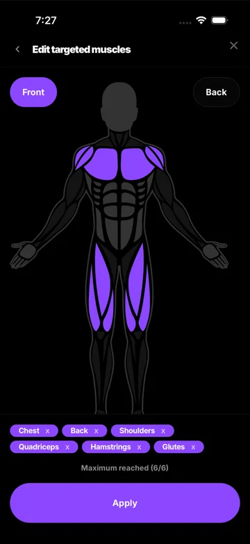 Targeted muscles