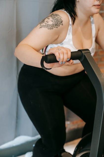 Woman exercising at gym
