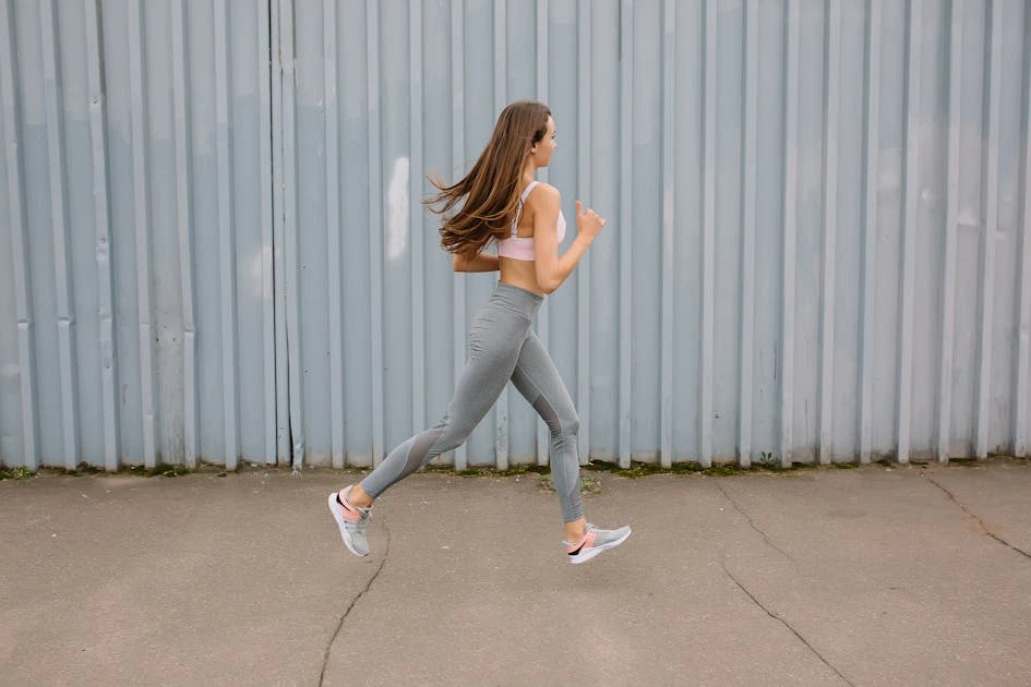 Woman jogging outdoors