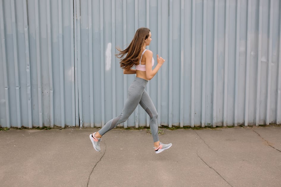Woman jogging outdoors