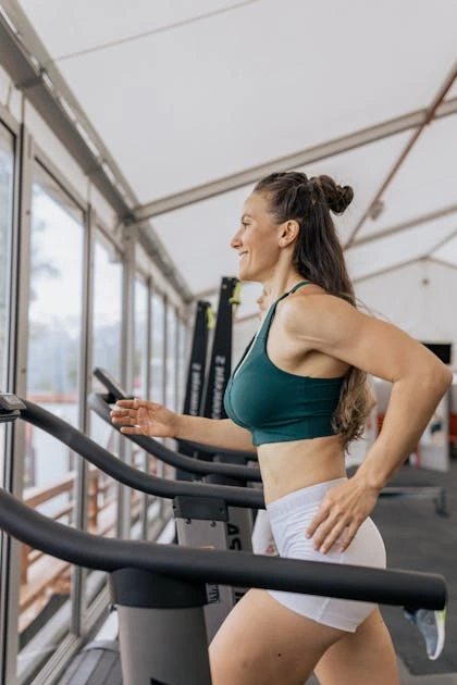 Woman on treadmill