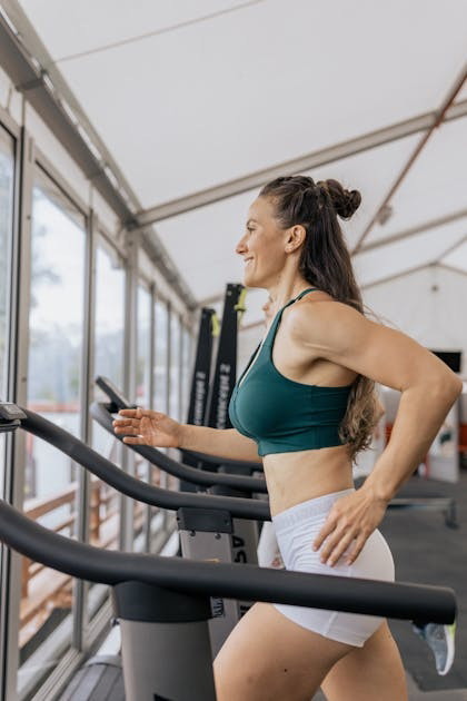 Woman on treadmill