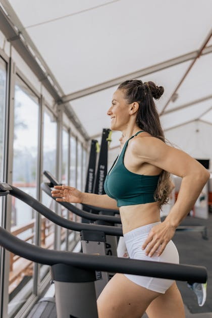 Woman on treadmill