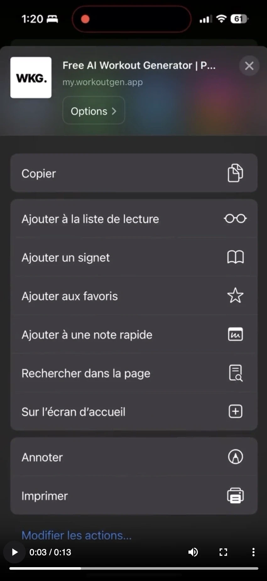 WorkoutGen install tutorial on a smartphone