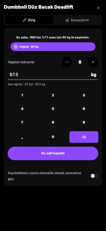 Yapay Zeka Koçun ağırlıklarını seçer